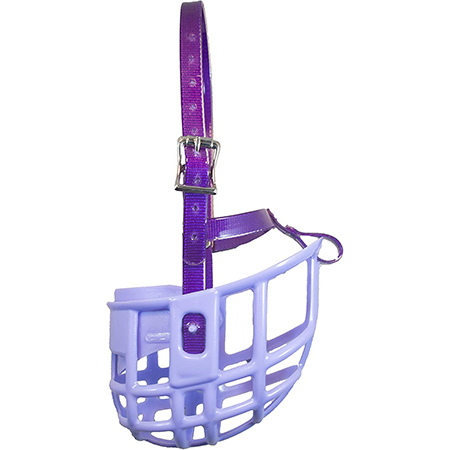 Purple Adjustable Dog Muzzle Prevent Nipping And Biting Made In Usa Sm